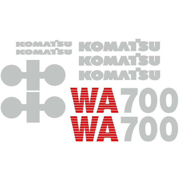 Komatsu Wheel Loader WA700 Decal Set without White Stripe